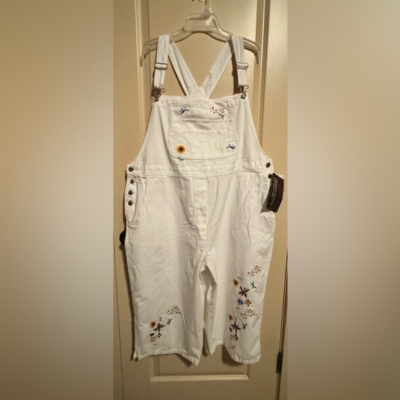 - AGAPO DENIM Vintage 90s Bib Capri Jean Overalls - Picture 1 of 14